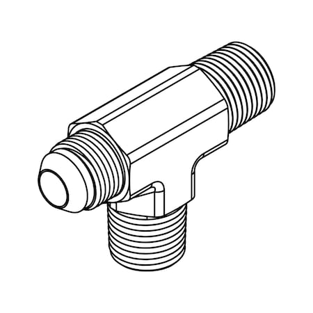 Tompkins Hydraulic Fitting, Steel08MJ-08MP-08MP TEE 2607-08-08-08